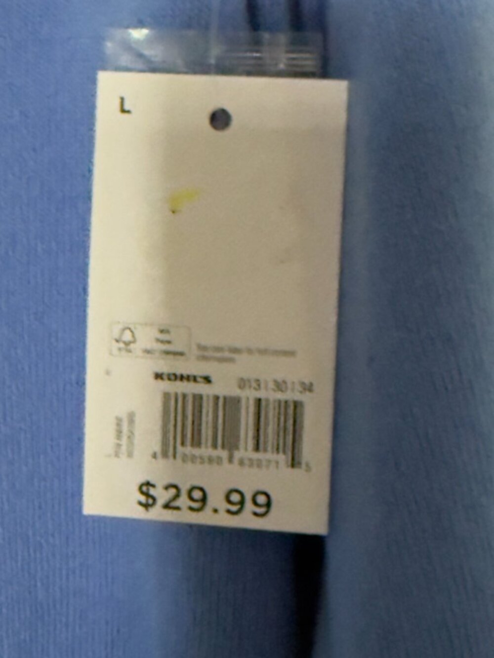 Croft Barrow NWT Blue Henley Long Sleeve Top Button Placket Women's Size L Kohls - Picture 6 of 14